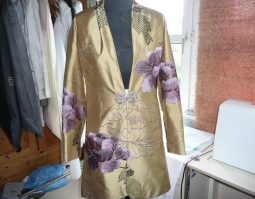 Embroidered silk jacket