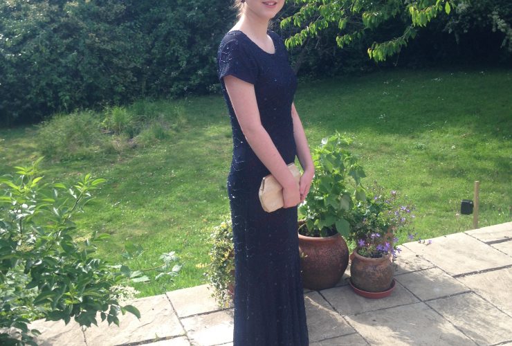 Kitty's black beaded dress